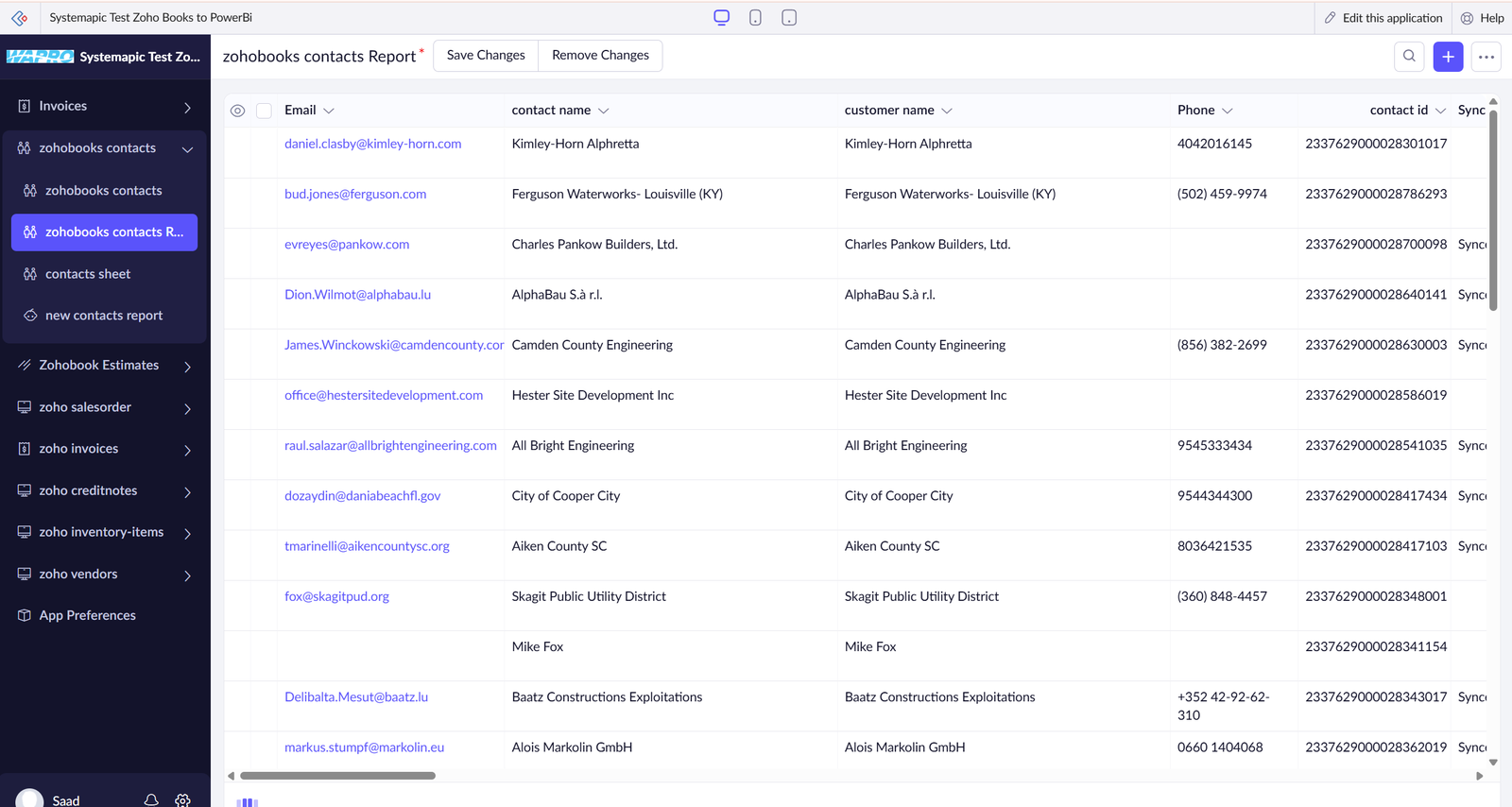 Zoho Creator business records